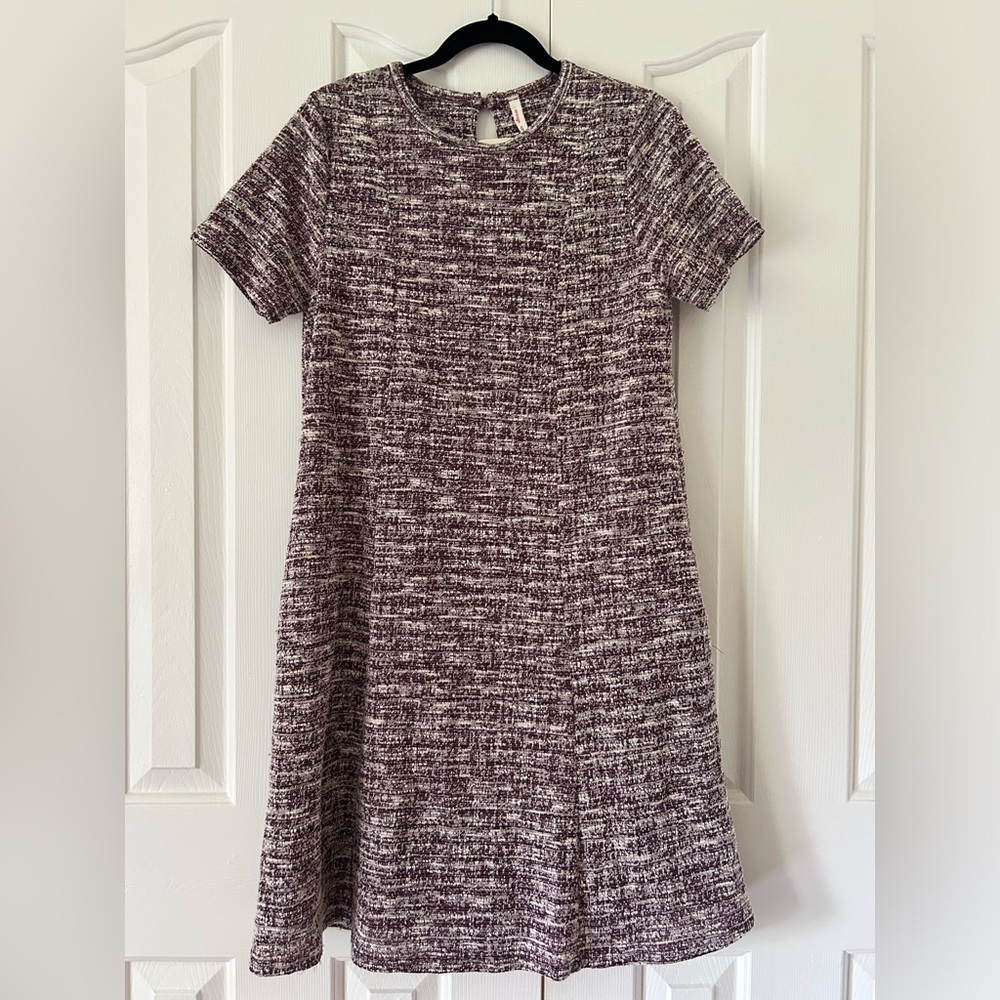 Orange Creek - Burgundy Melange - Side-Pocket - Shift Dress - Size Medium NEW-WT